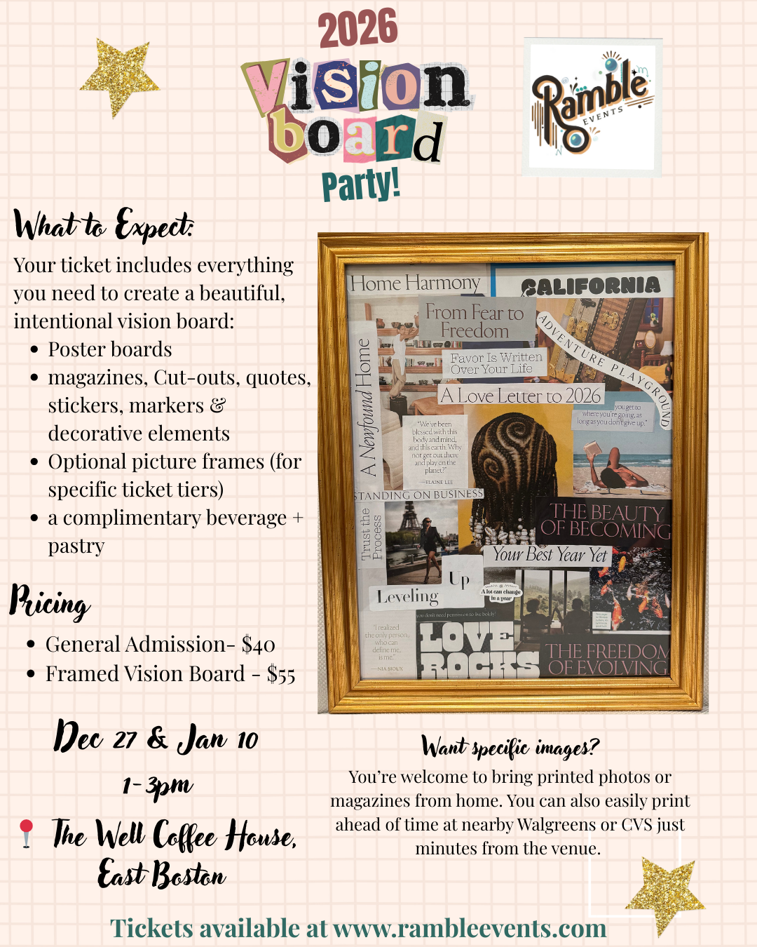 1/10 Vision Board Party at The Well Coffee House